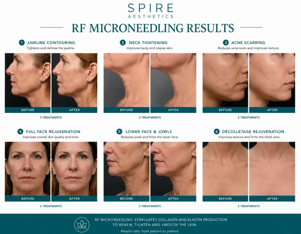 RF Microneedling Skin tightening Hythe results